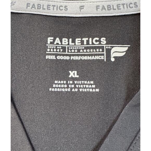 NEW Fabletics Scrub Top Size XL Women’s Black - Picture 3 of 7